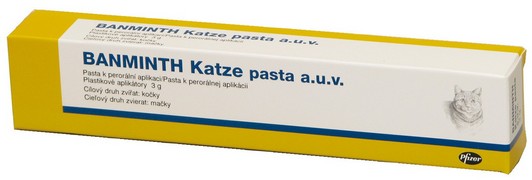 BANMINTH Katze 115.3 mg/g, perorální pasta 3 g