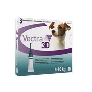 VECTRA 3D roztok pro nakapání na kůži - spot on pro psy 4 - 10kg 3 x 1,6 ml