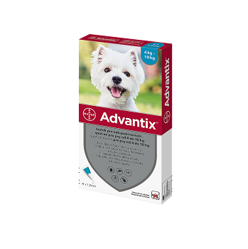 ADVANTIX roztok pro nakapání na kůži – spot-on pro psy od 4 do 10 kg 1 x 1 ml
