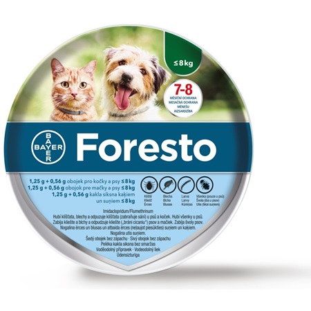 Foresto 1,25 g + 0,56 g obojek pro kočky a psy ≤ 8 kg 1 ks