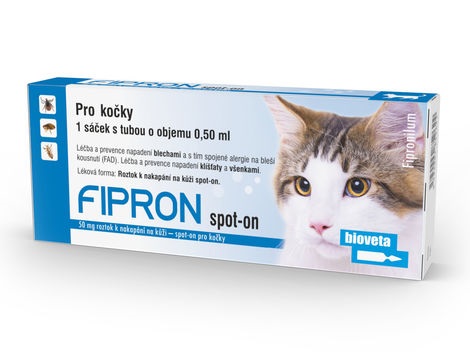 FIPRON 50 mg roztok pro nakapání na kůži – spot-on pro kočky 1 x 0,5 ml