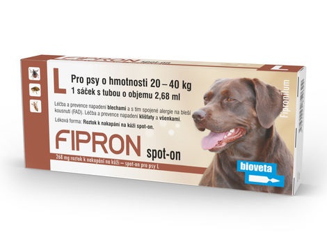 FIPRON 268 mg roztok pro nakapání na kůži - spot-on pro psy L 1 x 2,68 ml