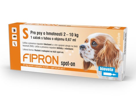 FIPRON 67 mg roztok pro nakapání na kůži - spot-on pro psy S 1 x 0,67 ml