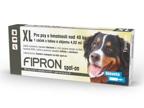 FIPRON 402 mg roztok pro nakapání na kůži - spot-on pro psy XL 1 x 4,02 ml